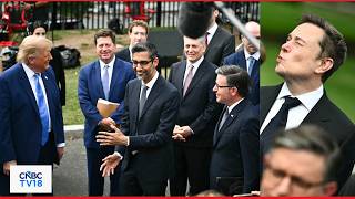 Details WATCH: President Trump's Hilarious Interaction with Sundar Pichai, Elon Musk & Top CEOs | N18G Update