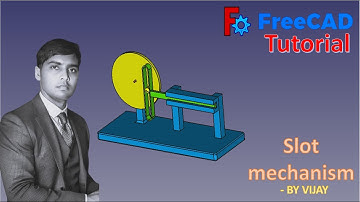 FreeCAD Tutorial : How to make a Slot mechanism || By Vijay #freecad #cad #3dmodeling #design