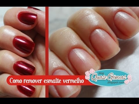 Como remover esmalte vermelho sem deixar manchas - By QG