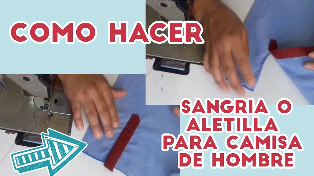 Cómo hacer/ sangría o aletilla/ para puños en camisa de hombre