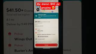 Me DIERON 90 dolares DE PROPINA en Doordash   #tips #money #doordash #shorts #usa #delivery