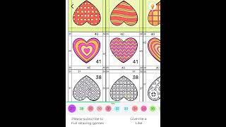 Tap Color Pro   0069 - cuadrados con corazones de diferentes formas screenshot 3