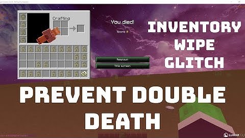 Hypixel Skyblock - Avoid Double Death GLITCH (Inventory Wipe Glitch)