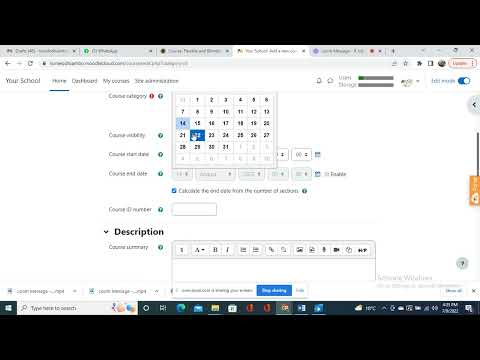 HOW TO CREATE A COURSE IN MOODLE CLOUD SITE