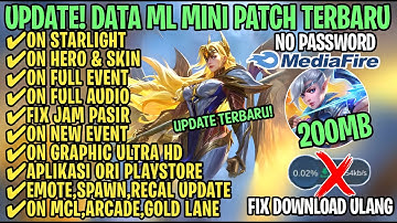 Data ML Full Event 200Mb Patch Revamp Terbaru | Size Ml Kecil | Cara Mengatasi Lag & Patah Patah