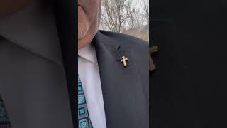 Gold Cross Lapel Pin Holy Father Religious Gift Pastor Gift #lapelpin #enamelpins #pincollection