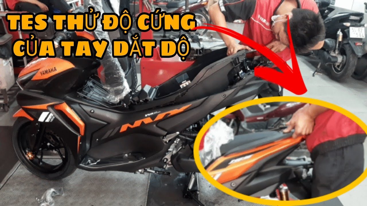 Độ Tay nắm Xe Nvx v2 155 màu Cam Đen cực kỳ chắc... - youtube
