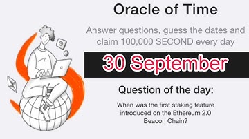 Oracle Of Time | Question Of The Day | When was the first staking feature introduced on the Ethereum