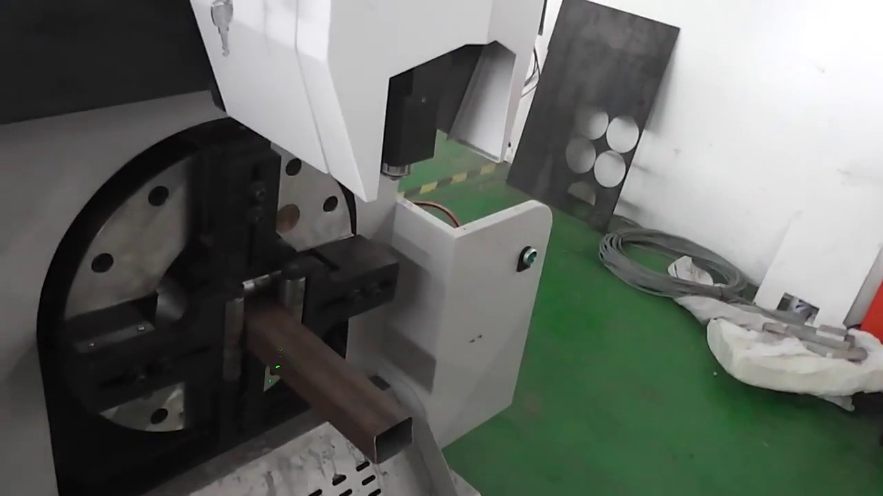 Tube loading and cutting , Fiber laser cutting machine XTLASER - YouTube