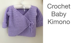 crochet Baby Kimono |app. 6 - 9 months | how to crochet | easy crochet pattern | free tutorial    4K screenshot 1