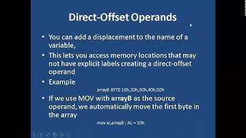Lecture 06 a XCHG, LAHF, SAHF and Effective addresing