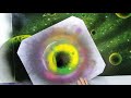 Green Galaxy - Green planets - Spray Paint Art Tutorial - by Antonipaints