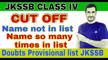 JKSSB Class IV final Cutt of name not in list what to do now