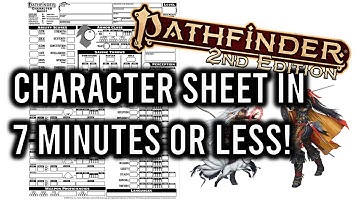 Pathfinder 2e Character Sheet in 7 Minutes or Less