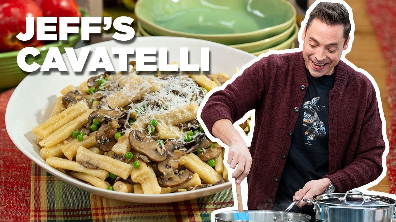 FROM-SCRATCH Pasta and Mushroom Butter Sauce with Jeff Mauro | The Kitchen | Food Network