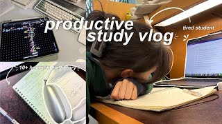 a productive student study vlog | pre-med student