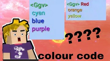 Colour code in blockman go