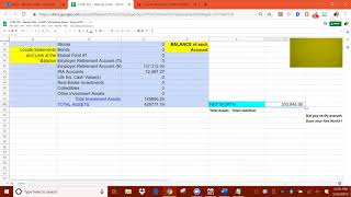 SLO#1 - My Balance Sheet (Chapter 3) - Net Worth Wealth