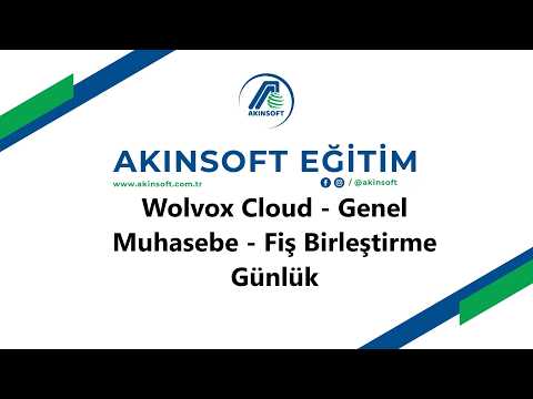 WolvoxCloud - Genel Muhasebe - Fiş Birleştirme Günlük