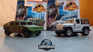Jurassic World - Humvee H1 & Jeep Wrangler Diecast Review from Matchbox!
