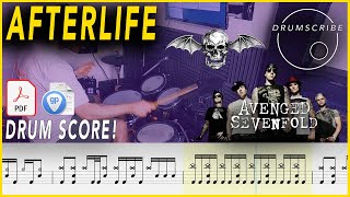 Afterlife - Avenged Sevenfold | Drum SCORE Sheet Music Play-Along | DRUMSCRIBE