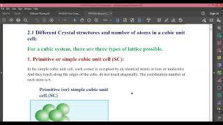 Solid State Physics-I Lecture 7 (2017-18)