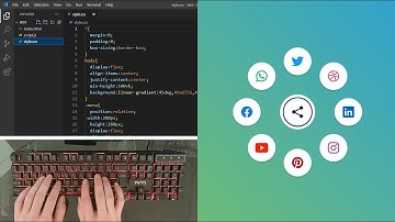 ASMR Programming - Animated Circular Social Share Menu using Html CSS & Javascript - No Talking
