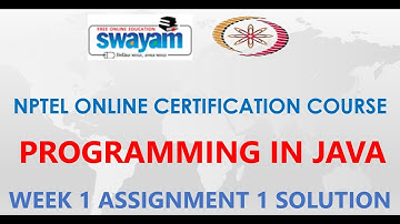 Programming in Java | NPTEL | Week 1 | Assignment 1 Solution | Jan 2021