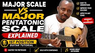 Major Scale vs Major Pentatonic Scale Explained | 1st Position Guitar Tutorial