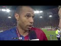 Thierry Henry after winning the Champions League with Barcelona