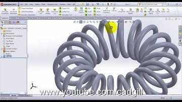 Circular Spring in SolidWorks Video Tutorial