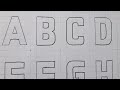 2d drawing capital letter a to z  how to draw alphabet lettering a z easy simple for beginners