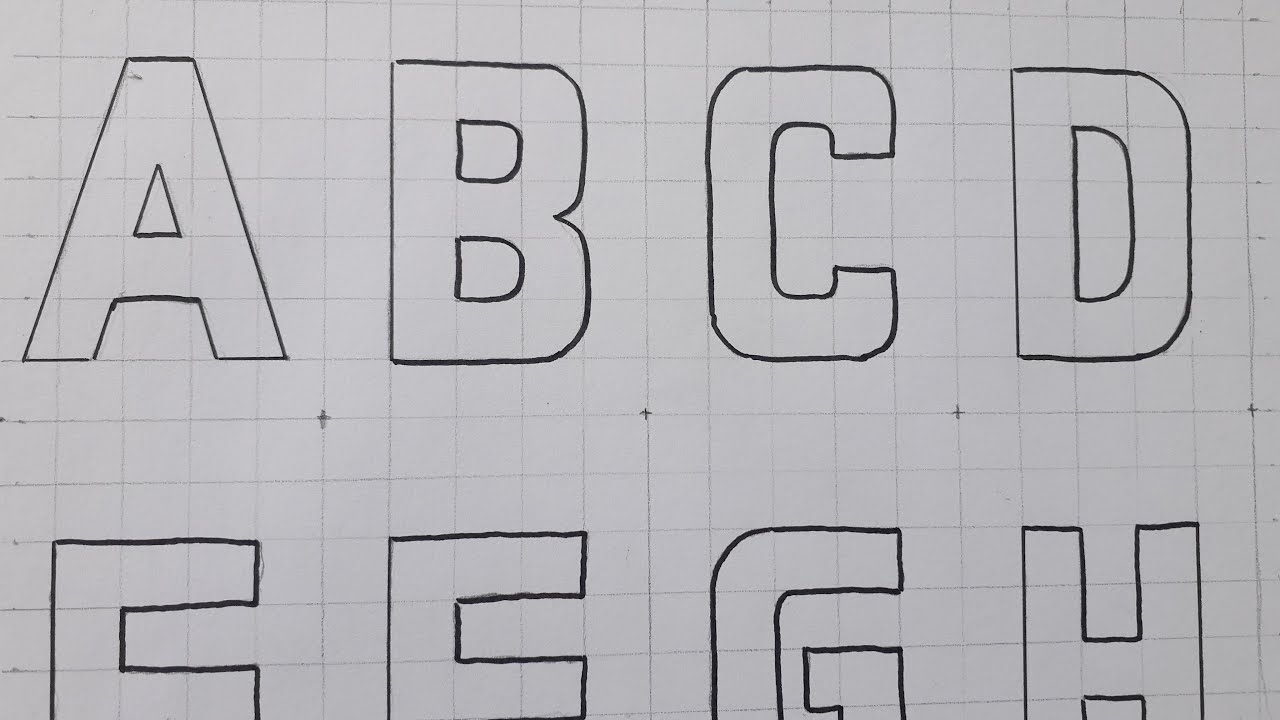 2d Drawing Capital Letter A To Z / How To Draw Alphabet Lettering A Z