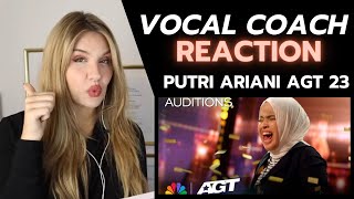 Vocal Coach|Reacts PUTRI  Ariani  | Auditions | AGT 2023
