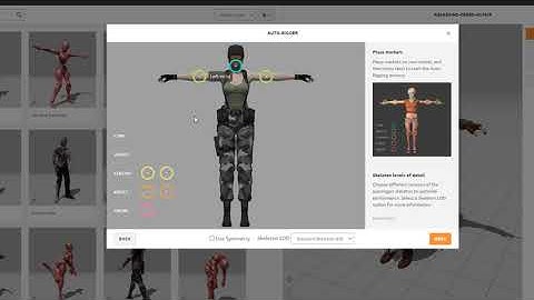 Rigging characters in clara.io using Mixamo