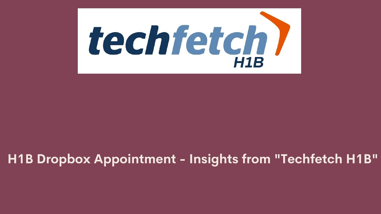 drop box documents for h1b Techfetch H1B YouTube