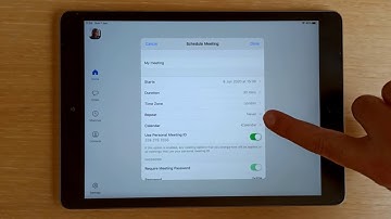 How to schedule a Zoom meeting on an iPad