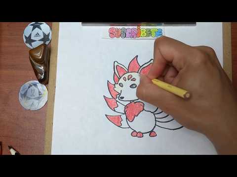 Como Dibujar Y Pintar La Kitsune La Nueva Mascota De Adopt Me How To Draw And Paint Kitsune Youtube - dibujos para colorear roblox adopt me