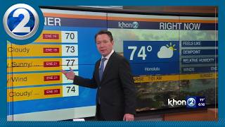 Hawaii Weather:  Strong winds through Wednesday, heavy rain possible this weekend