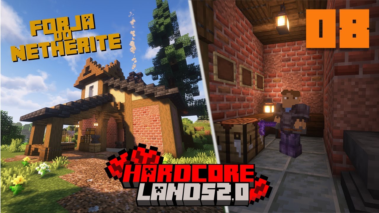 A FORJA DO FULL NETHERITE!! | Hardcore Lands 2.0 #08