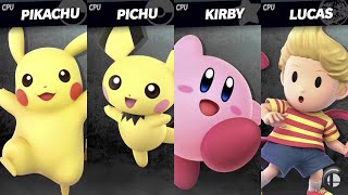Super Smash Bros. Ultimate - Pikachu vs Pichu vs Kirby vs Lucas