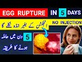 Rupture egg in 5 days and get pregnancy fast home remedy for egg rupture ovulation tips