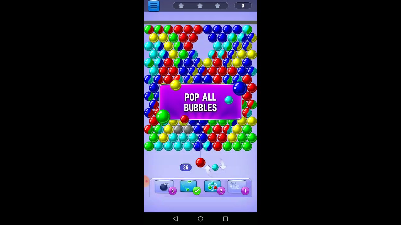 Bubble shooter game 0 level Android - YouTube