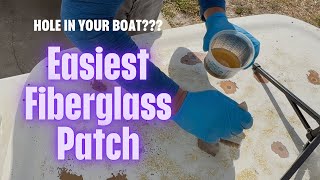 Beginner friendly guide for simple fiberglass patch on boat deck
