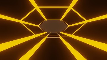 Neon tunnel road loop 3D animation