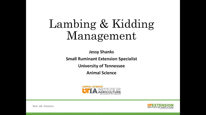 Lambing and Kidding Management