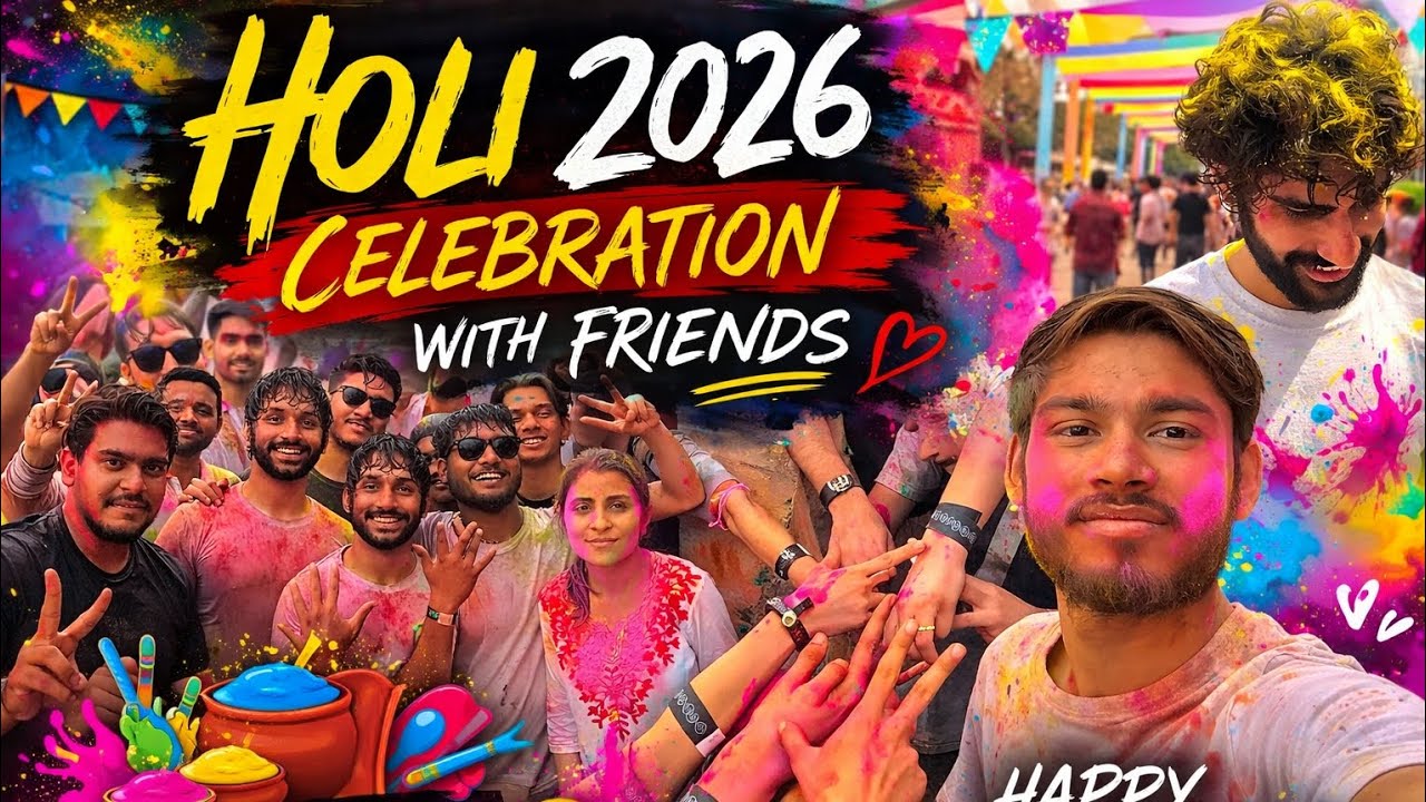Holi 2026 Celebration With Friends | Rang, Masti & Full Party Vlog 🌈 | Holi Vlog India
