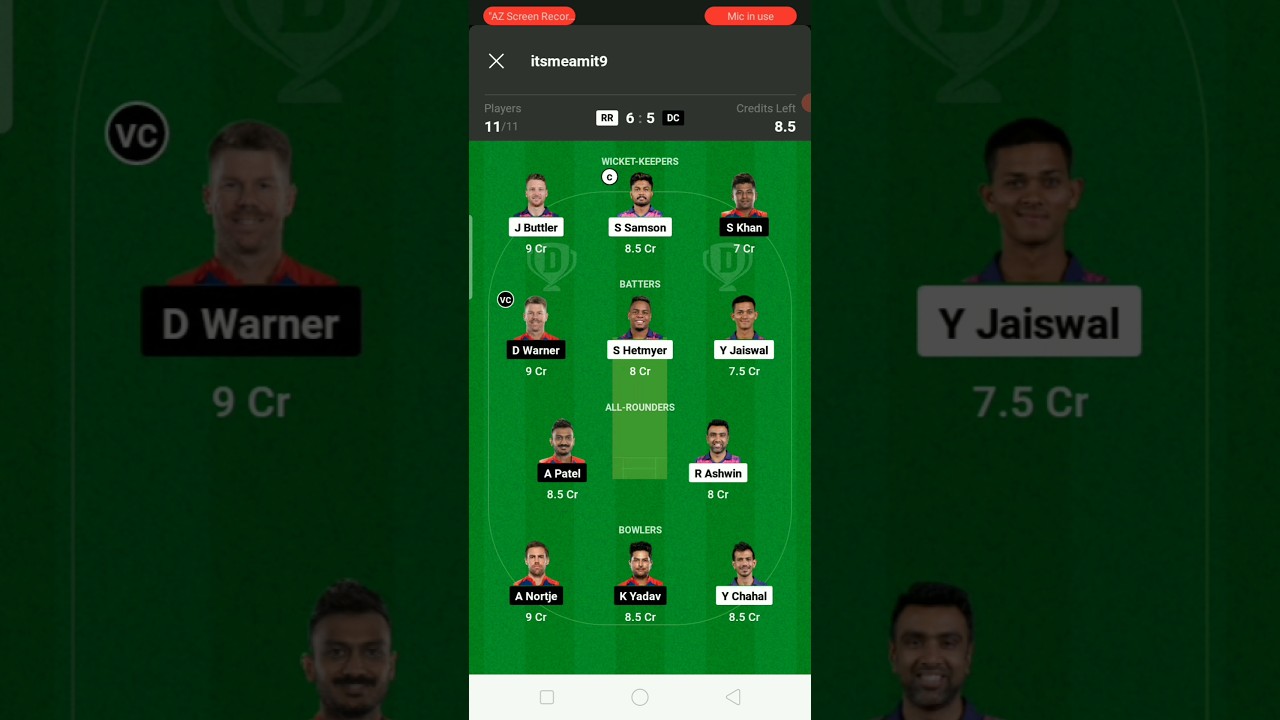 RR vs DC Dream 11 Team Prediction| Ipl 2023 Match | 