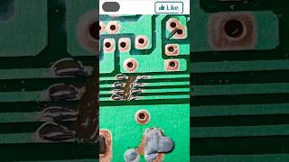 Broken Track Repair #shorts #repair #broken #track #trace #pcb #circuit #ifixit #repairguide #btr