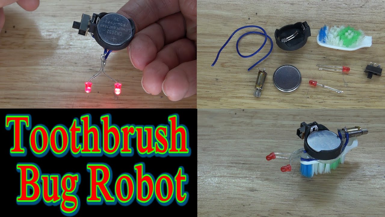 Toothbrush Bug Robot - YouTube